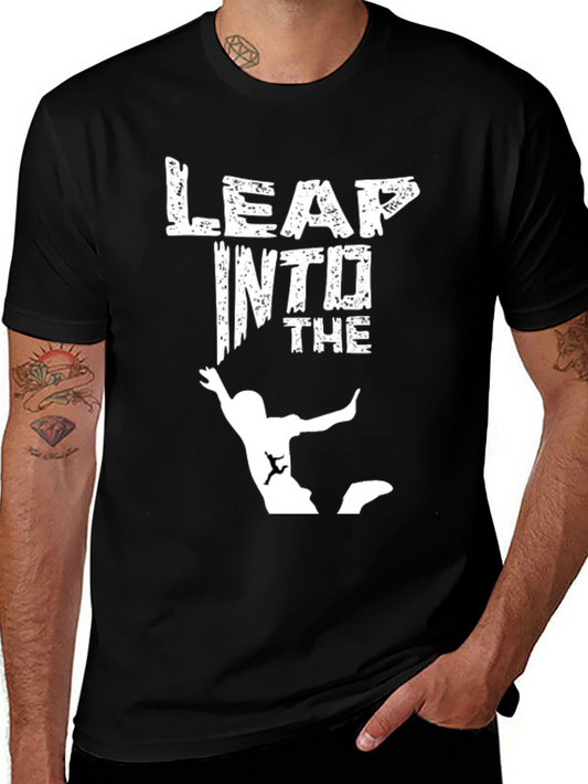 Leap Into The Abyss Graphic Tee - Adventure Ready!