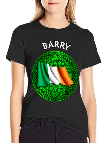 Barry Irish Flag Shamrock Graphic T-Shirt