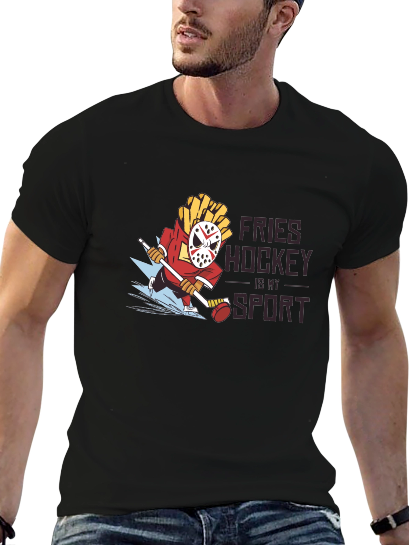Fries Hockey Sport T-Shirt
