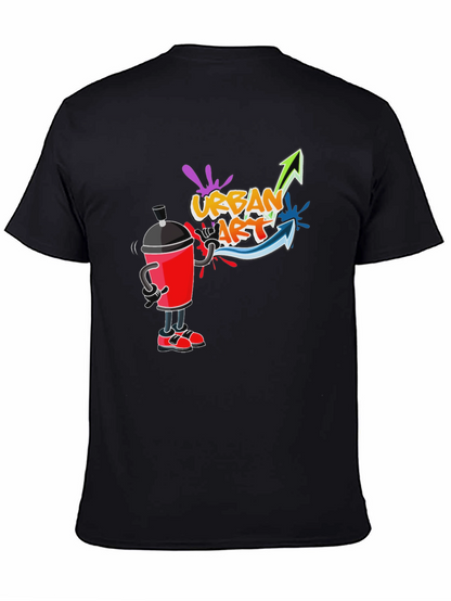 Urban Art T-Shirt - Black Crew Neck Graphic Tee