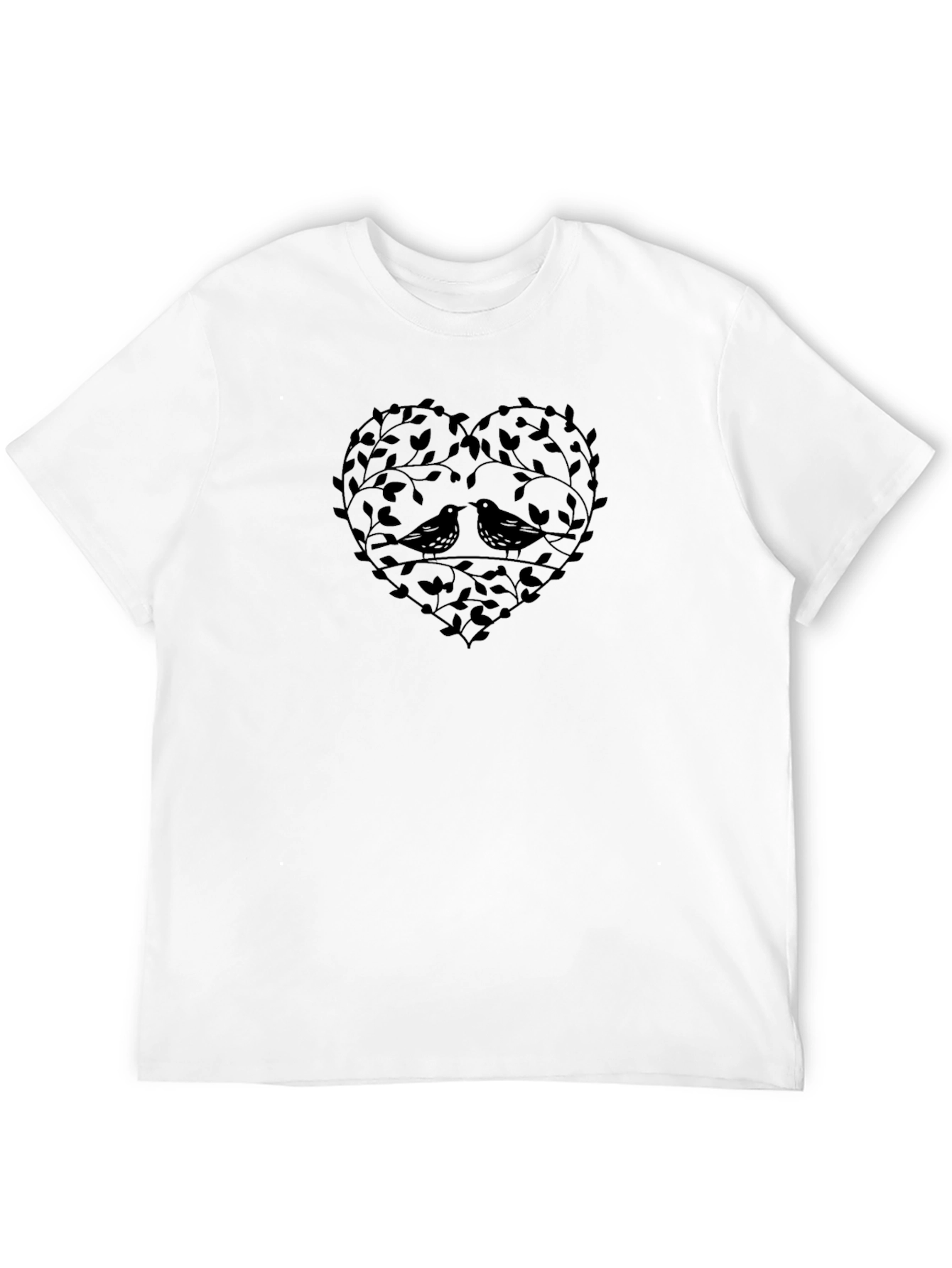 Love Birds Heart Tee - Stylish Graphic T-Shirt