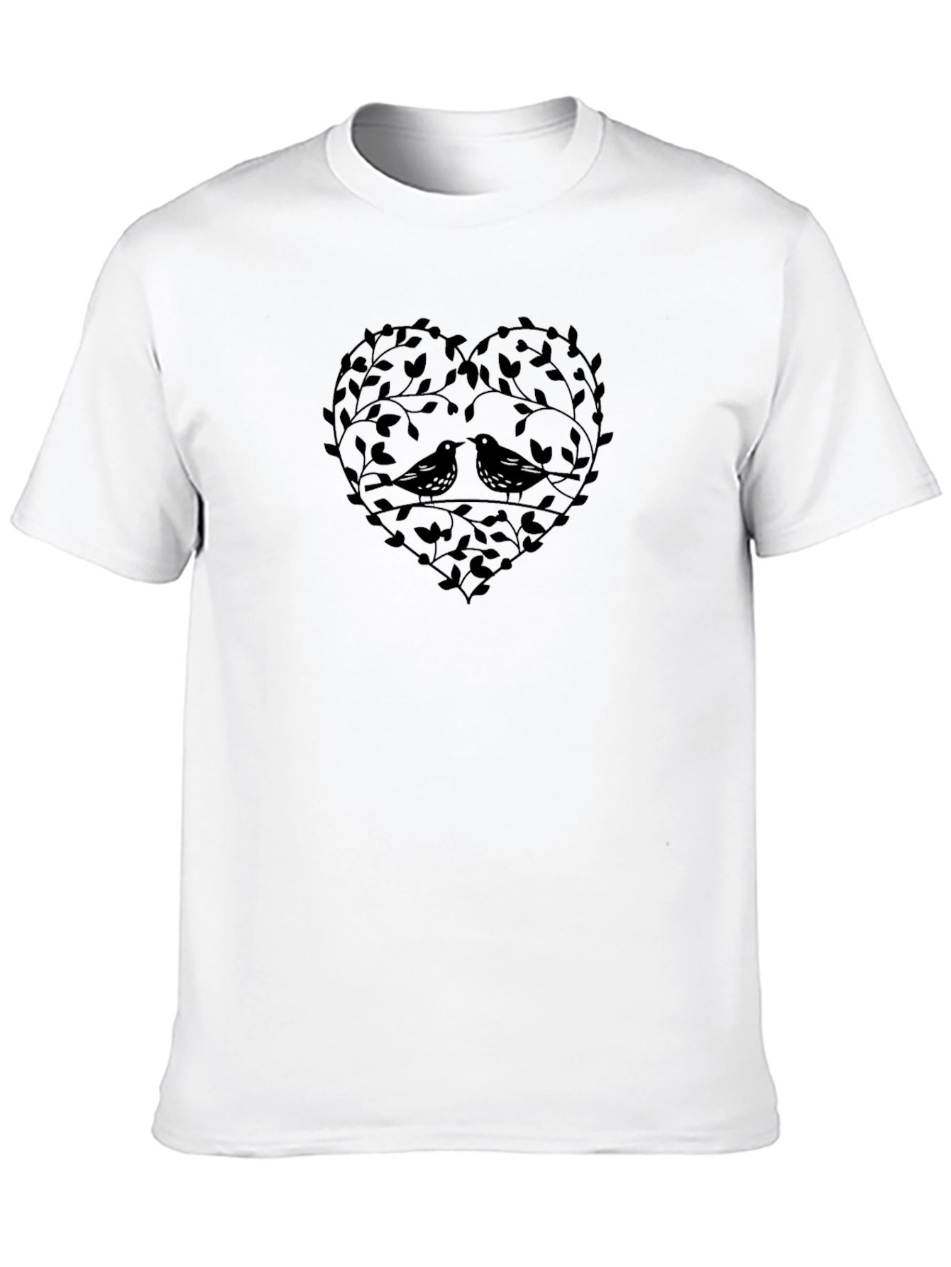 Love Birds Heart Tee - Stylish Graphic T-Shirt