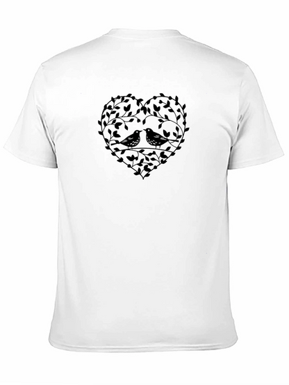 Love Birds Heart Tee - Stylish Graphic T-Shirt