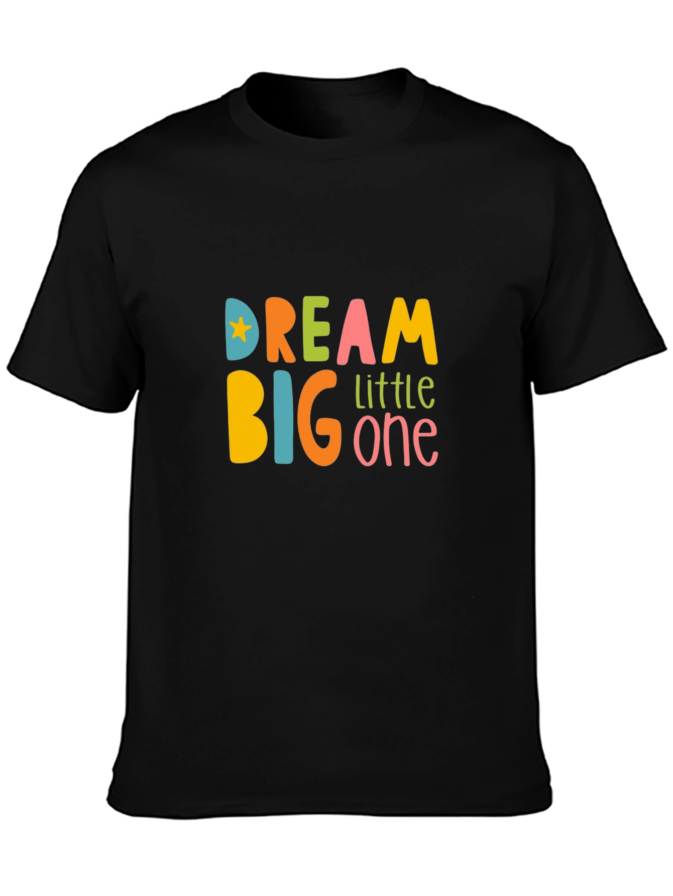 Dream Big Little One Graphic Tee - Black