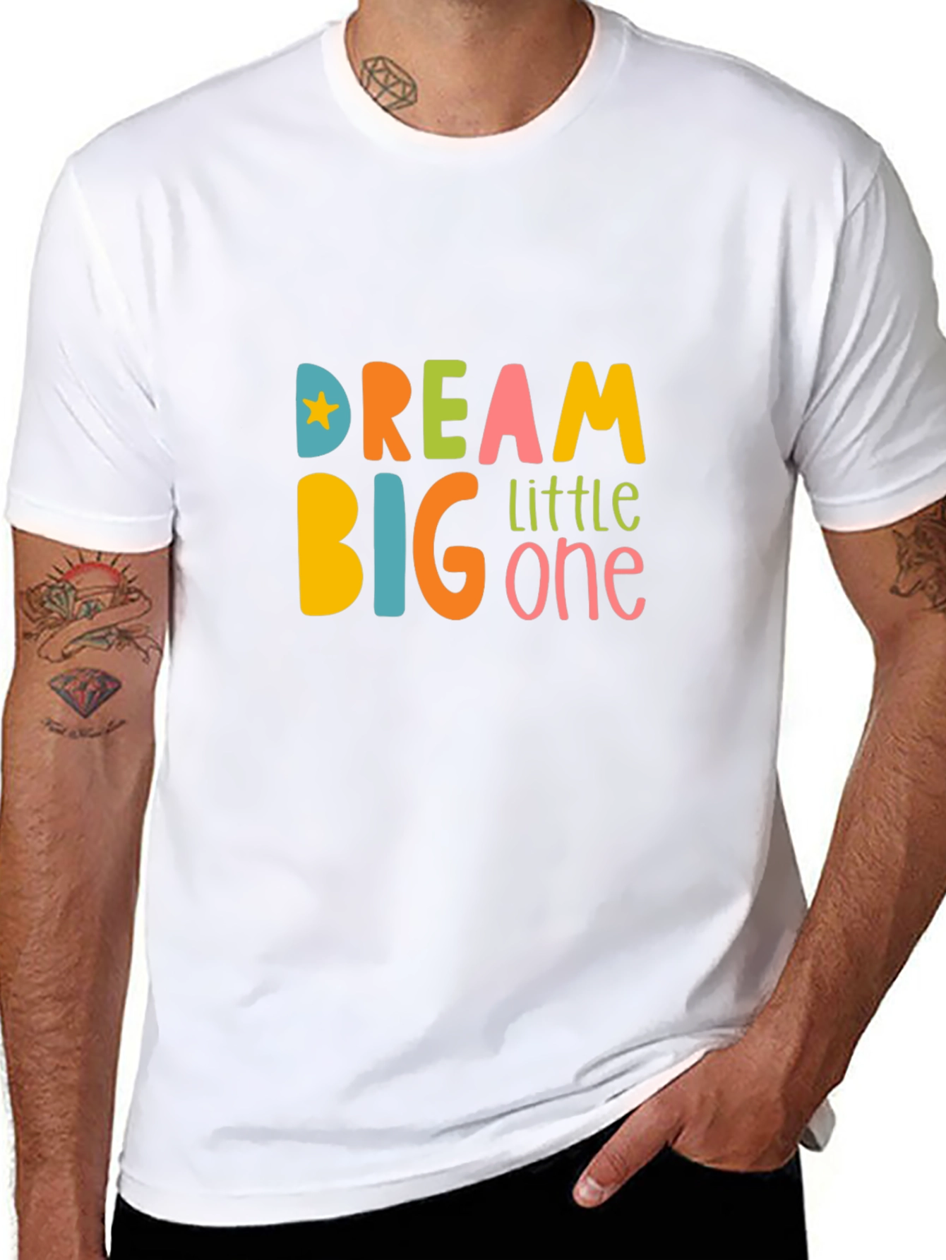 Dream Big Little One Graphic Tee - Black