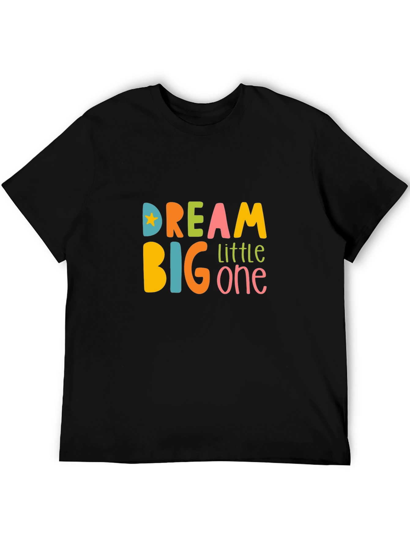 Dream Big Little One Graphic Tee - Black