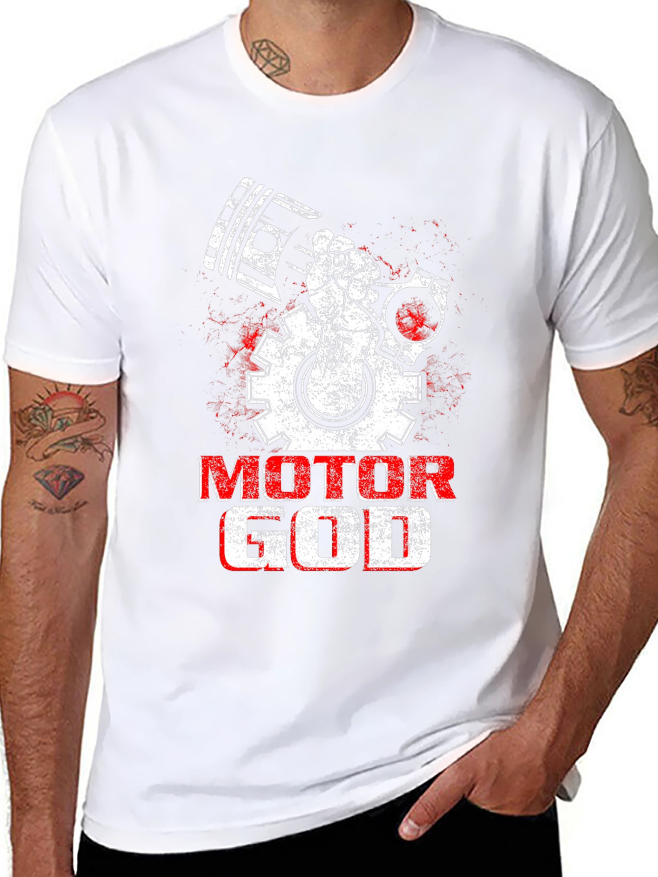 Motor God T-Shirt - Mechanic Gearhead Design