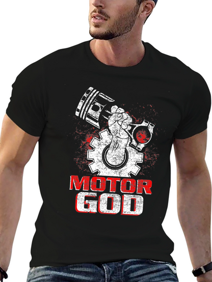 Motor God T-Shirt - Mechanic Gearhead Design