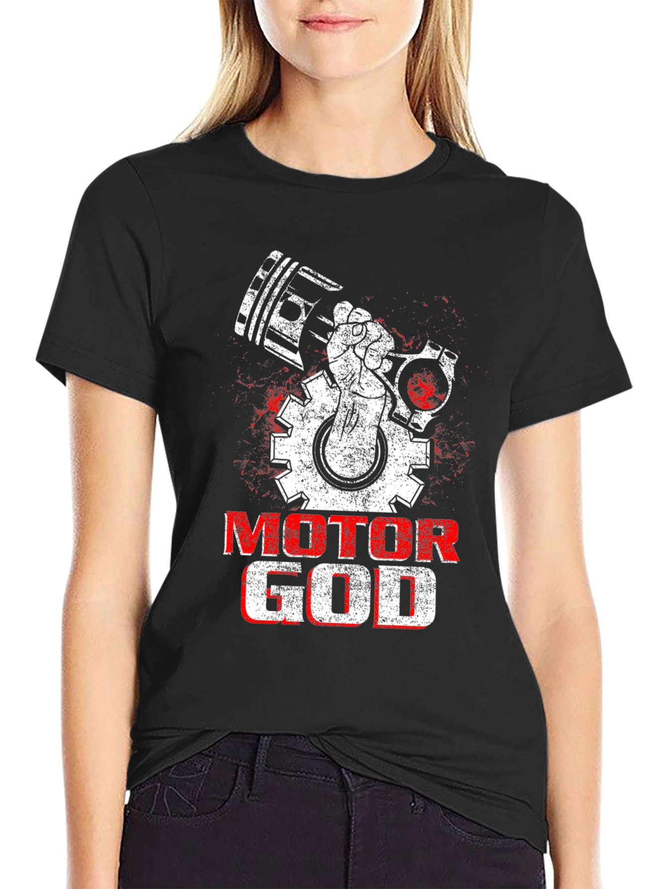 Motor God T-Shirt - Mechanic Gearhead Design