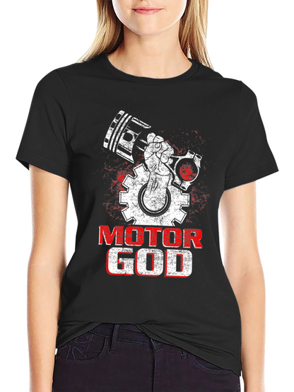 Motor God T-Shirt - Mechanic Gearhead Design