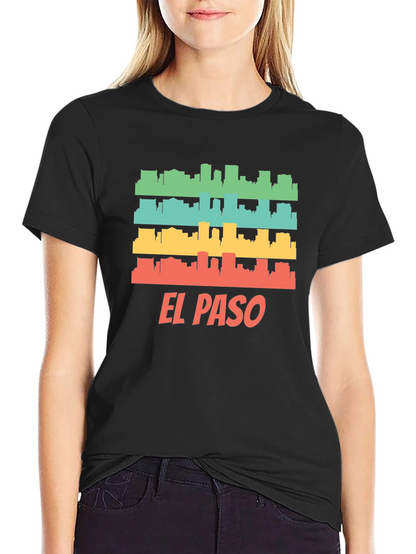 El Paso Retro Skyline Mens T-Shirt