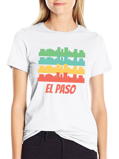 El Paso Retro Skyline Mens T-Shirt