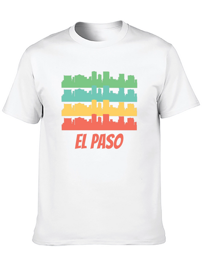El Paso Retro Skyline Mens T-Shirt