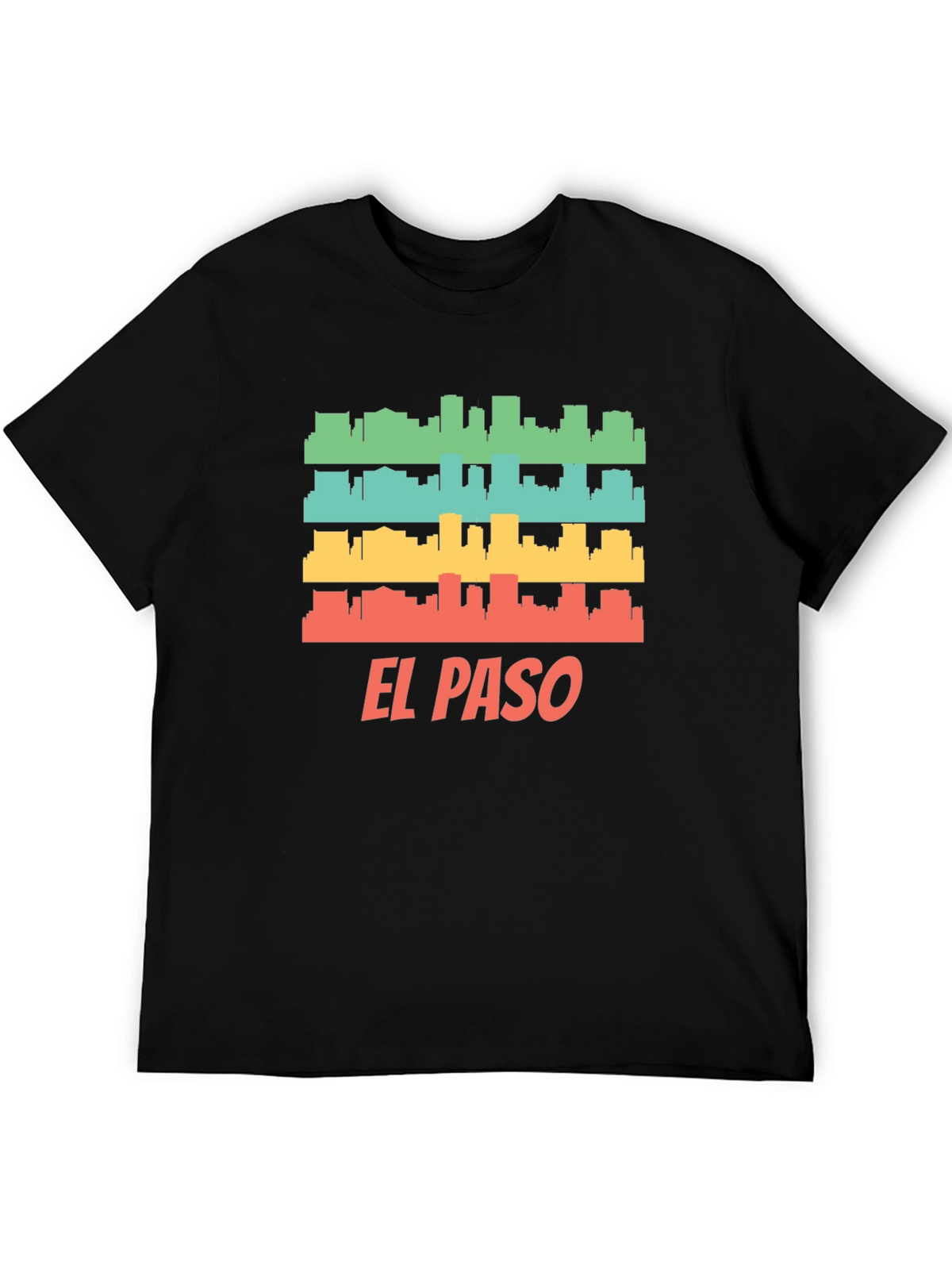 El Paso Retro Skyline Mens T-Shirt