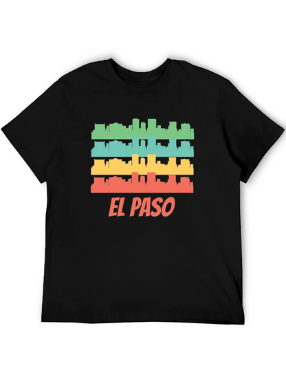 El Paso Retro Skyline Mens T-Shirt