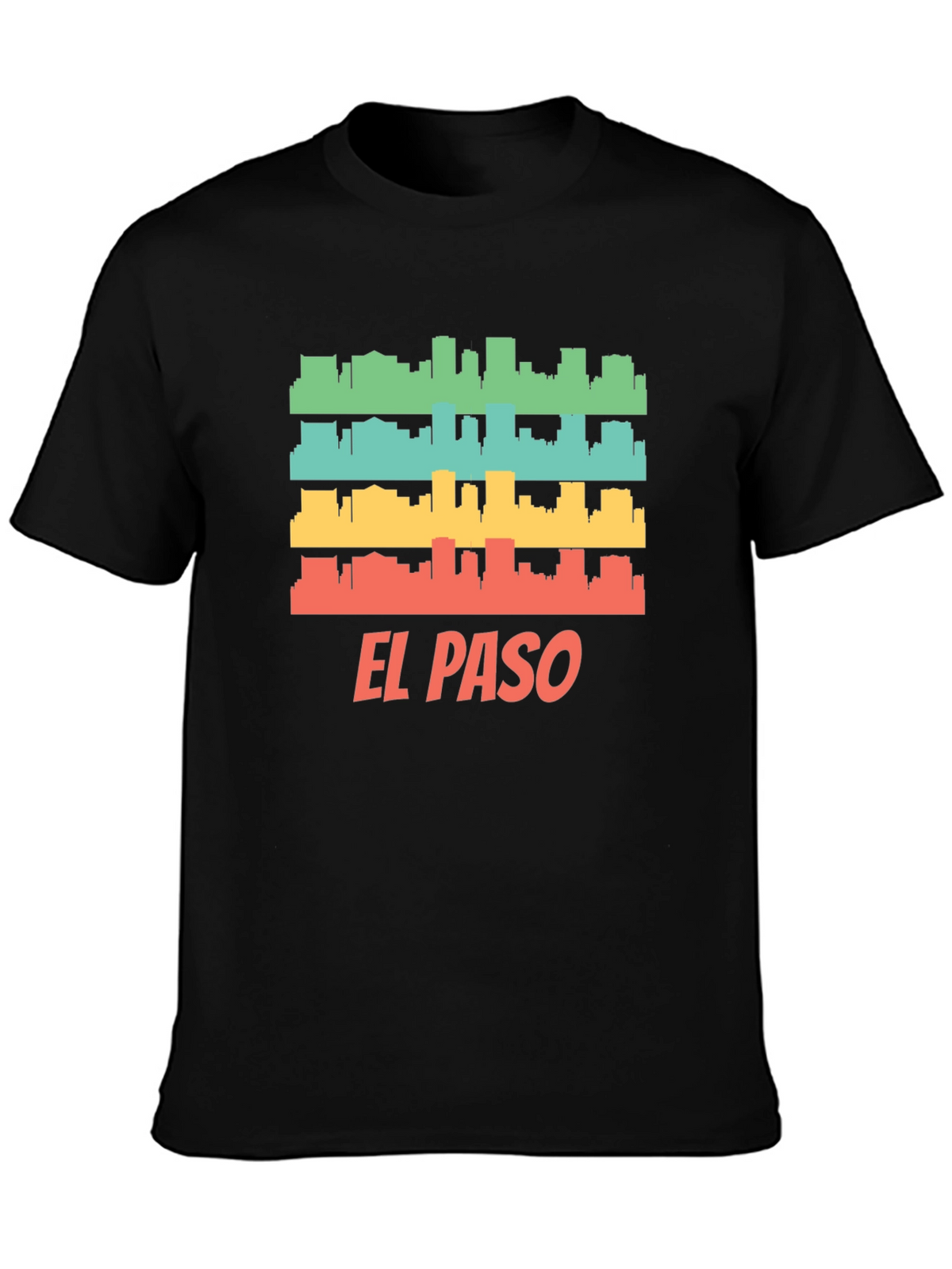 El Paso Retro Skyline Mens T-Shirt