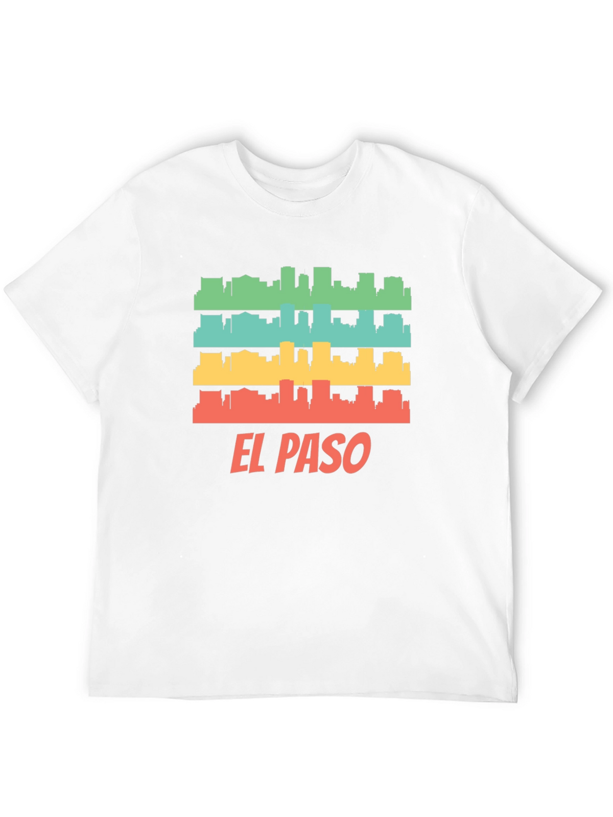 El Paso Retro Skyline Mens T-Shirt