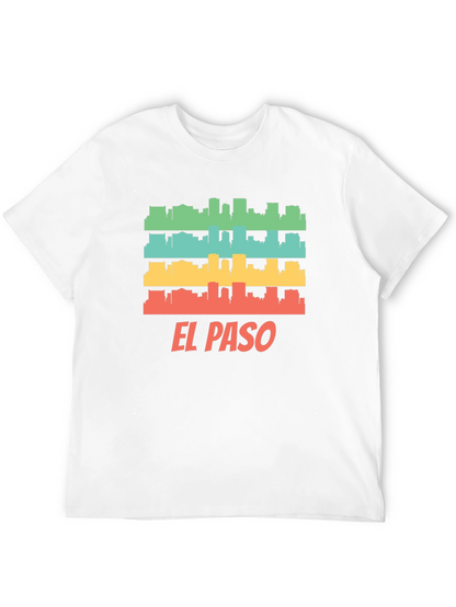 El Paso Retro Skyline Mens T-Shirt