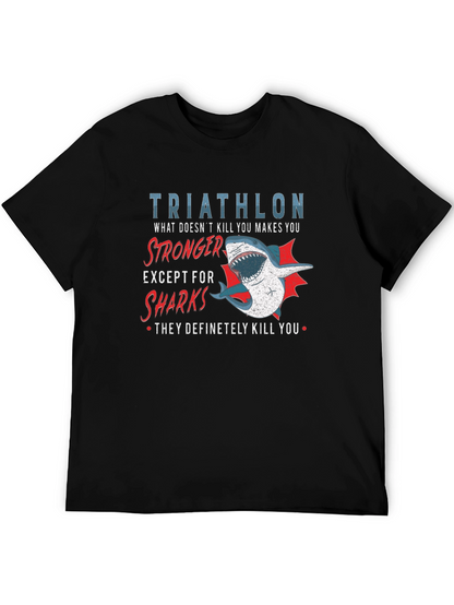 Triathlon Shark T-Shirt - Funny Athlete Tee