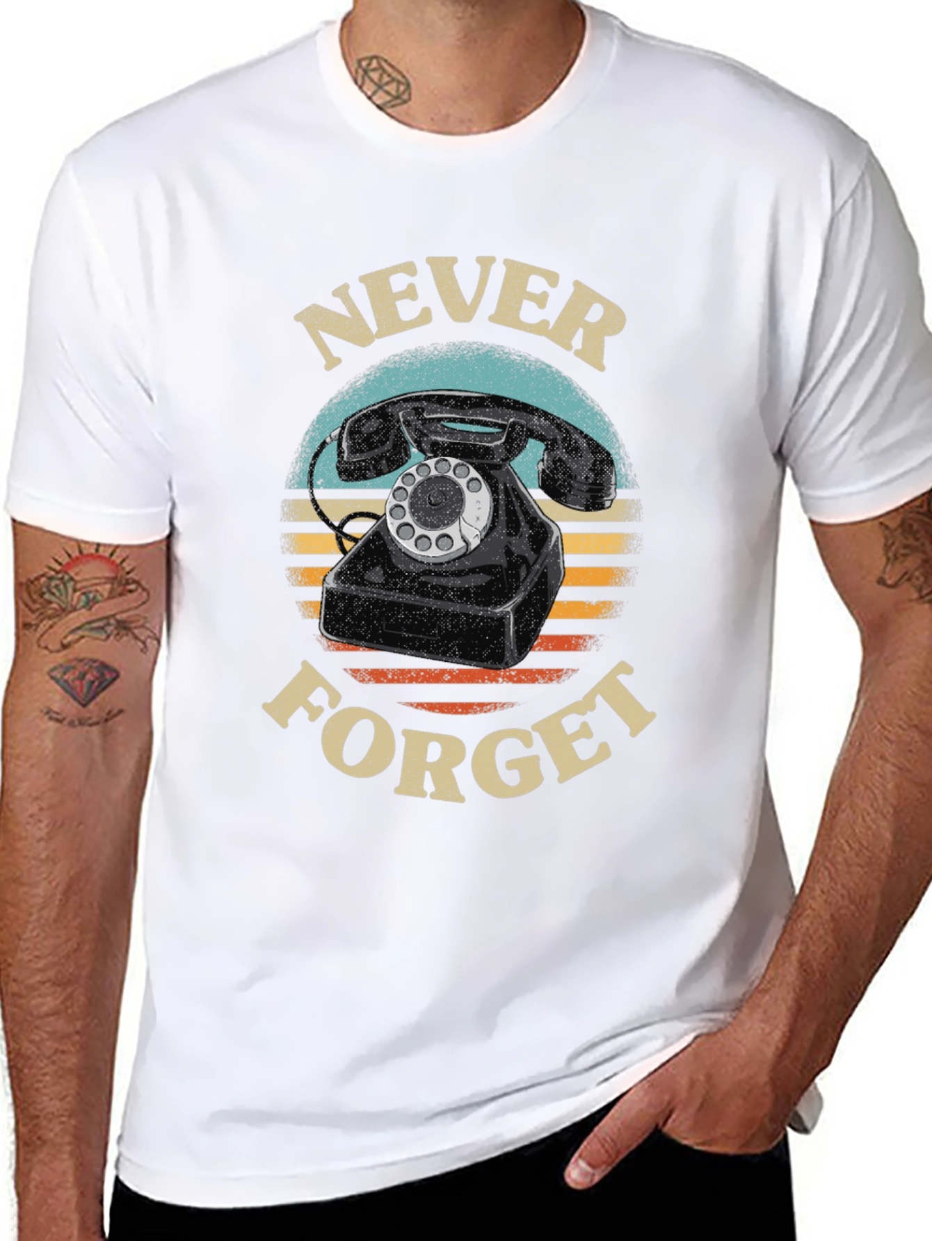 Never Forget Rotary Phone Graphic Tee
