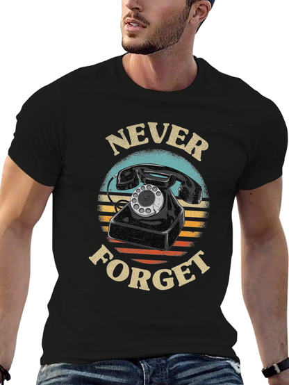 Never Forget Rotary Phone Graphic Tee