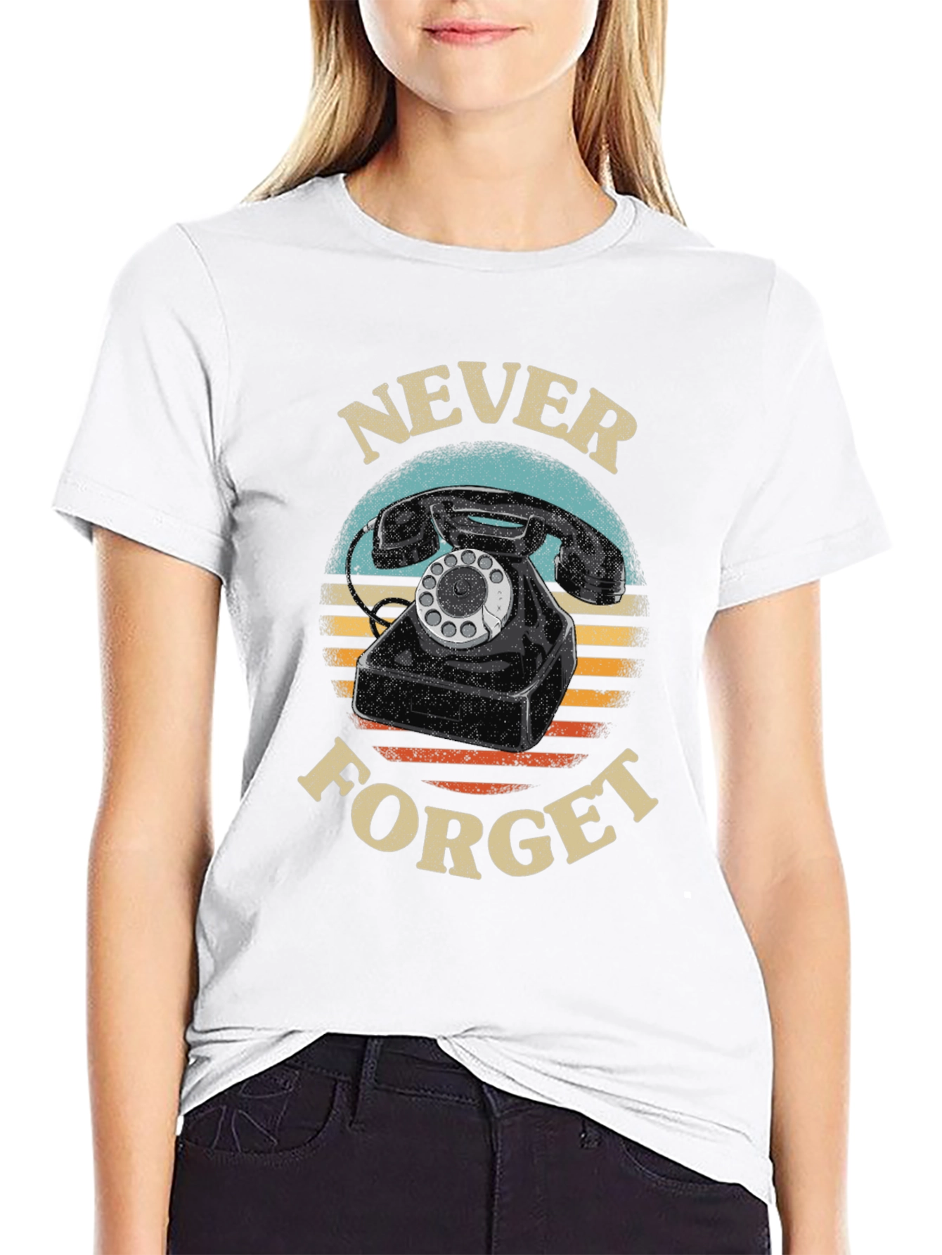 Never Forget Rotary Phone Graphic Tee
