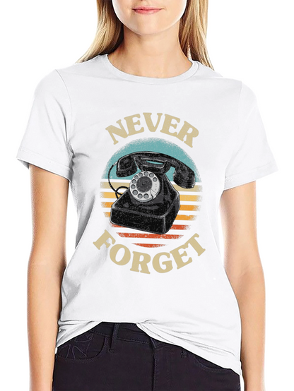 Never Forget Rotary Phone Graphic Tee