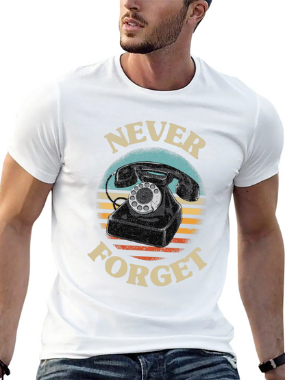 Never Forget Rotary Phone Graphic Tee