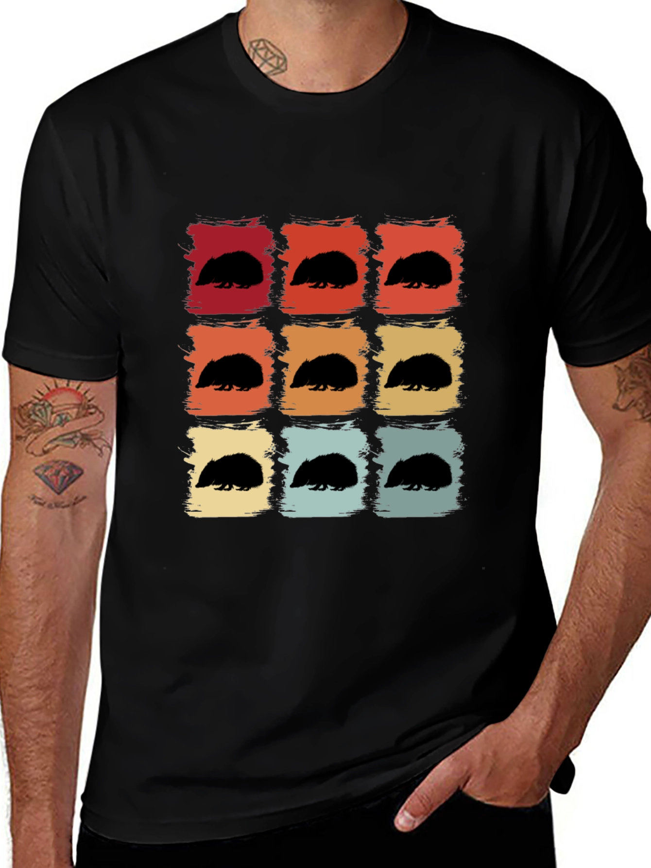 Retro Hedgehog T-Shirt - Cute Animal Tee
