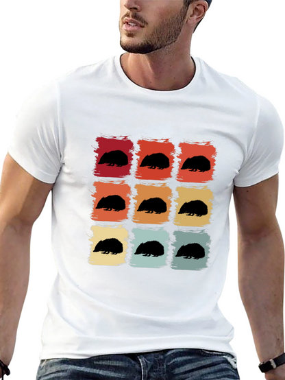 Retro Hedgehog T-Shirt - Cute Animal Tee