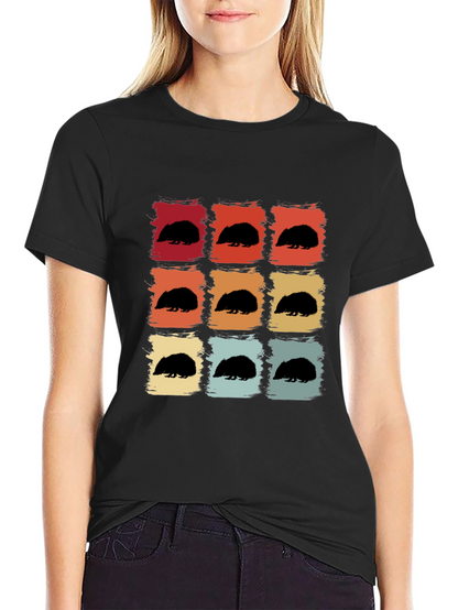 Retro Hedgehog T-Shirt - Cute Animal Tee