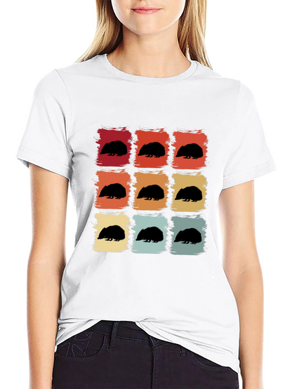 Retro Hedgehog T-Shirt - Cute Animal Tee