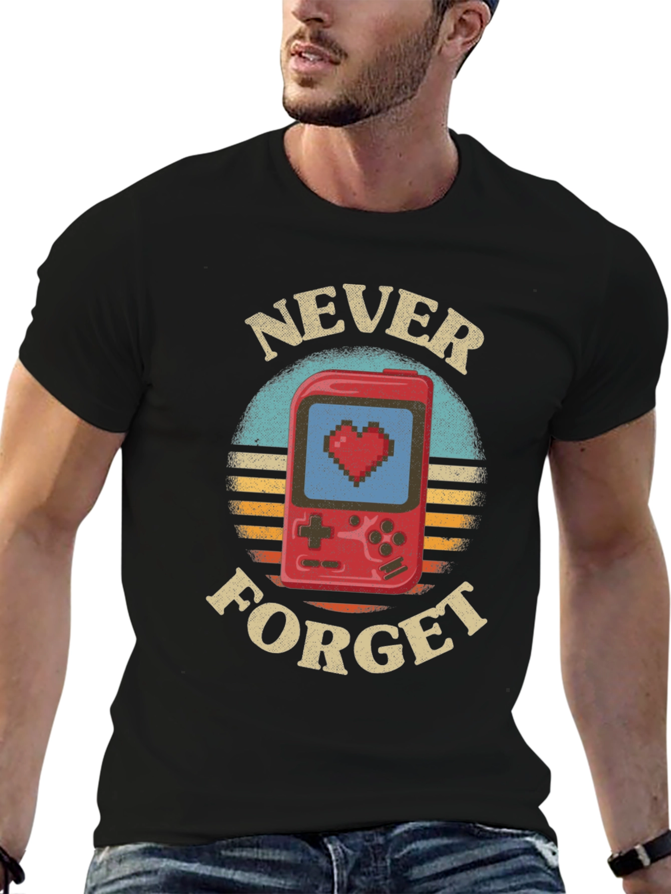 Retro Gamer T-Shirt - Never Forget Console Love