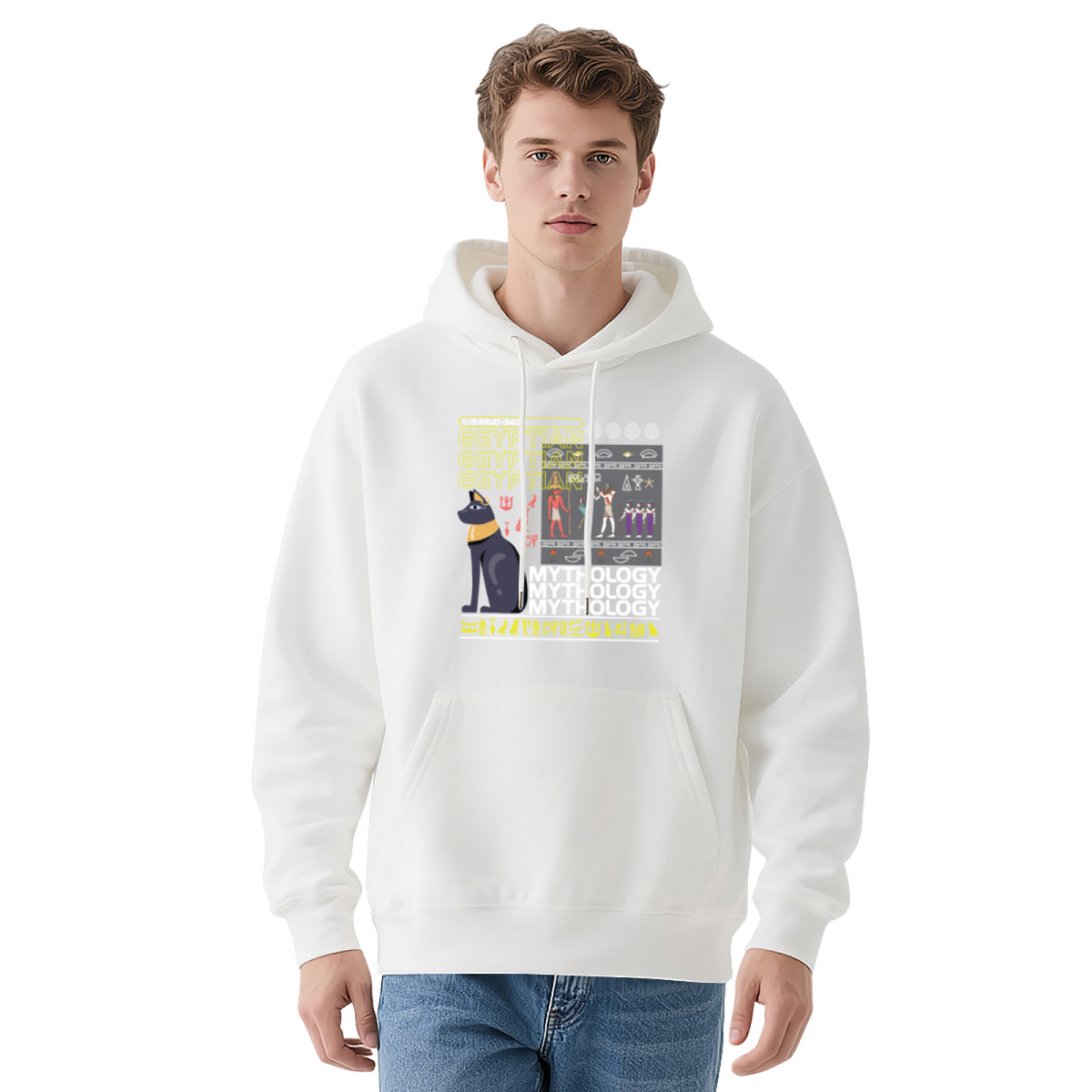 Egyptian Mythology Black Cat Graphic Hoodie