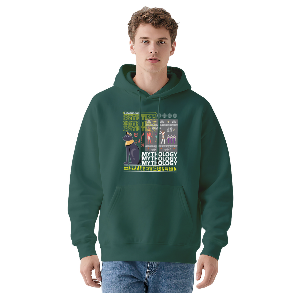 Egyptian Mythology Black Cat Graphic Hoodie
