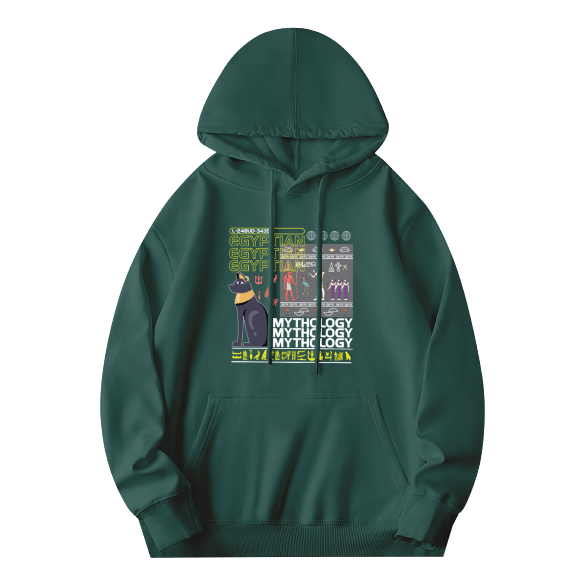 Egyptian Mythology Black Cat Graphic Hoodie