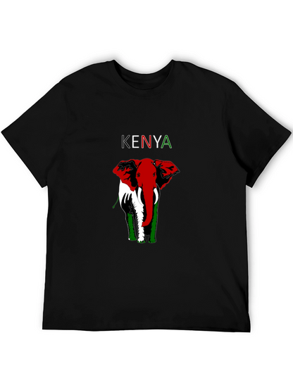 Kenya Elephant T-Shirt - Patriotic Design