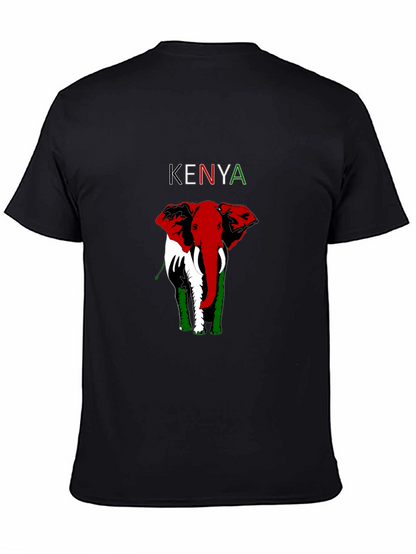 Kenya Elephant T-Shirt - Patriotic Design