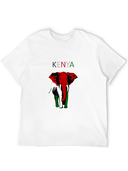 Kenya Elephant T-Shirt - Patriotic Design