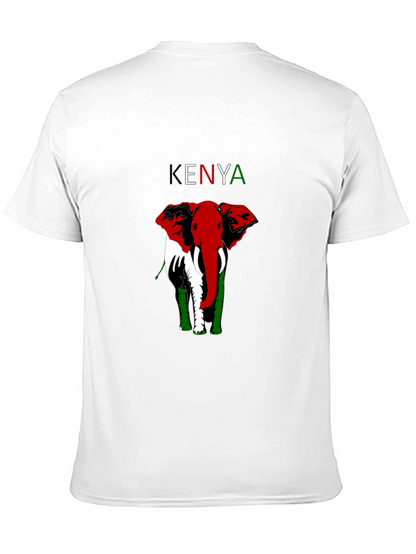 Kenya Elephant T-Shirt - Patriotic Design