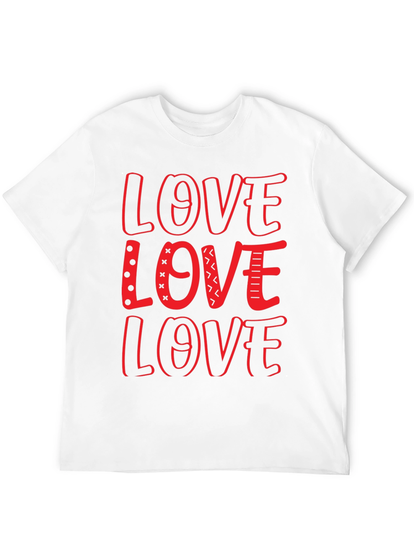 Love Design Black Crew Neck T-Shirt