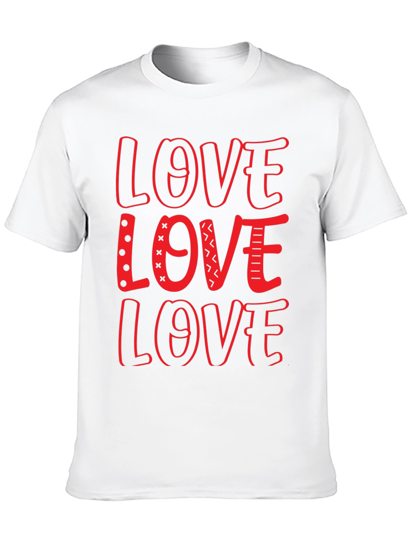 Love Design Black Crew Neck T-Shirt