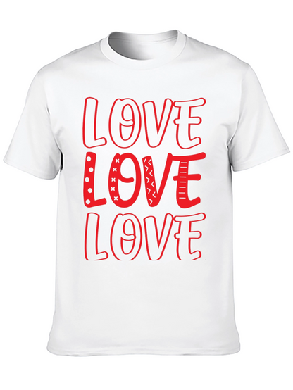 Love Design Black Crew Neck T-Shirt