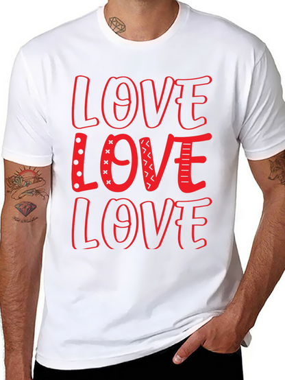 Love Design Black Crew Neck T-Shirt