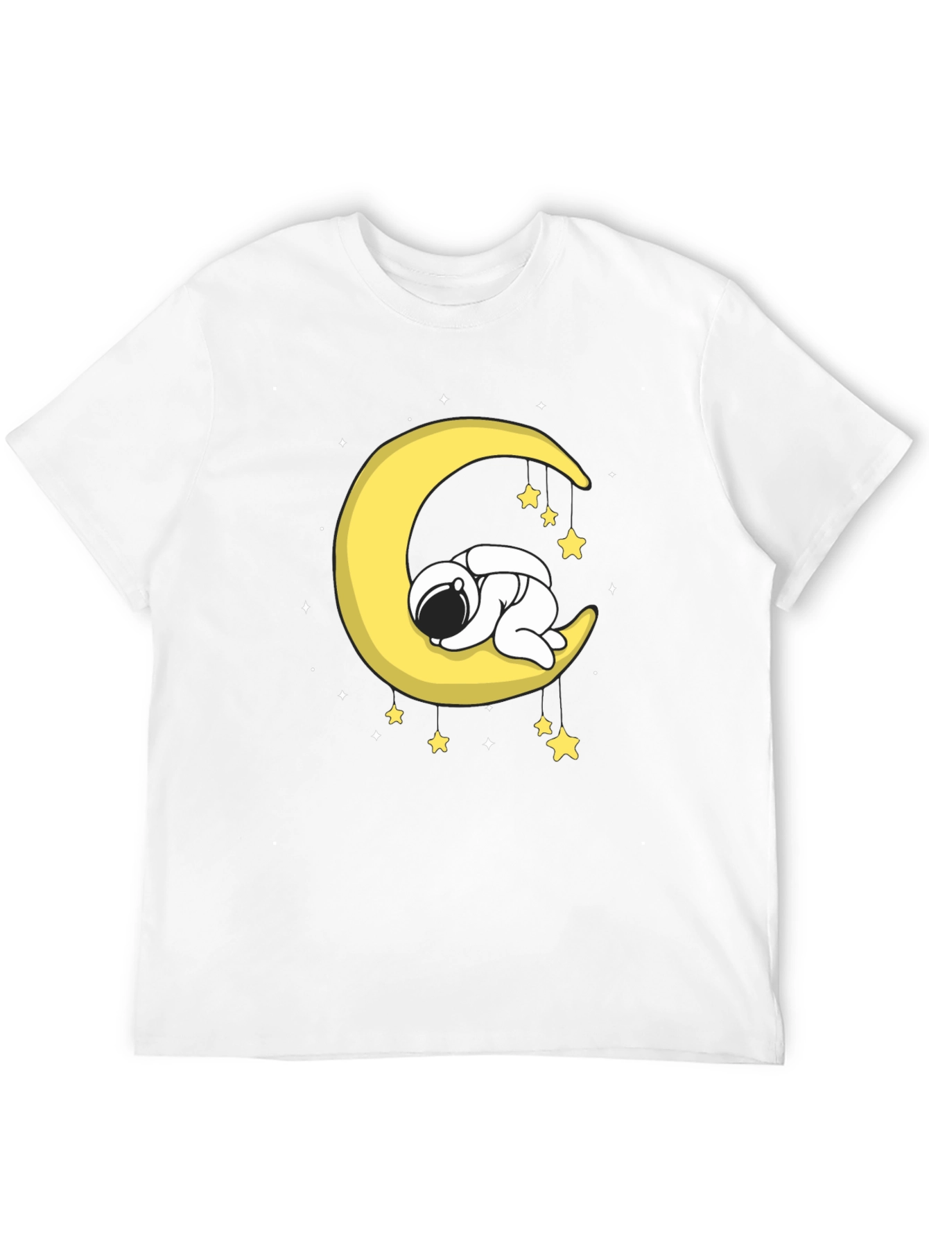 Astronaut Sleeping on Moon Graphic T-Shirt