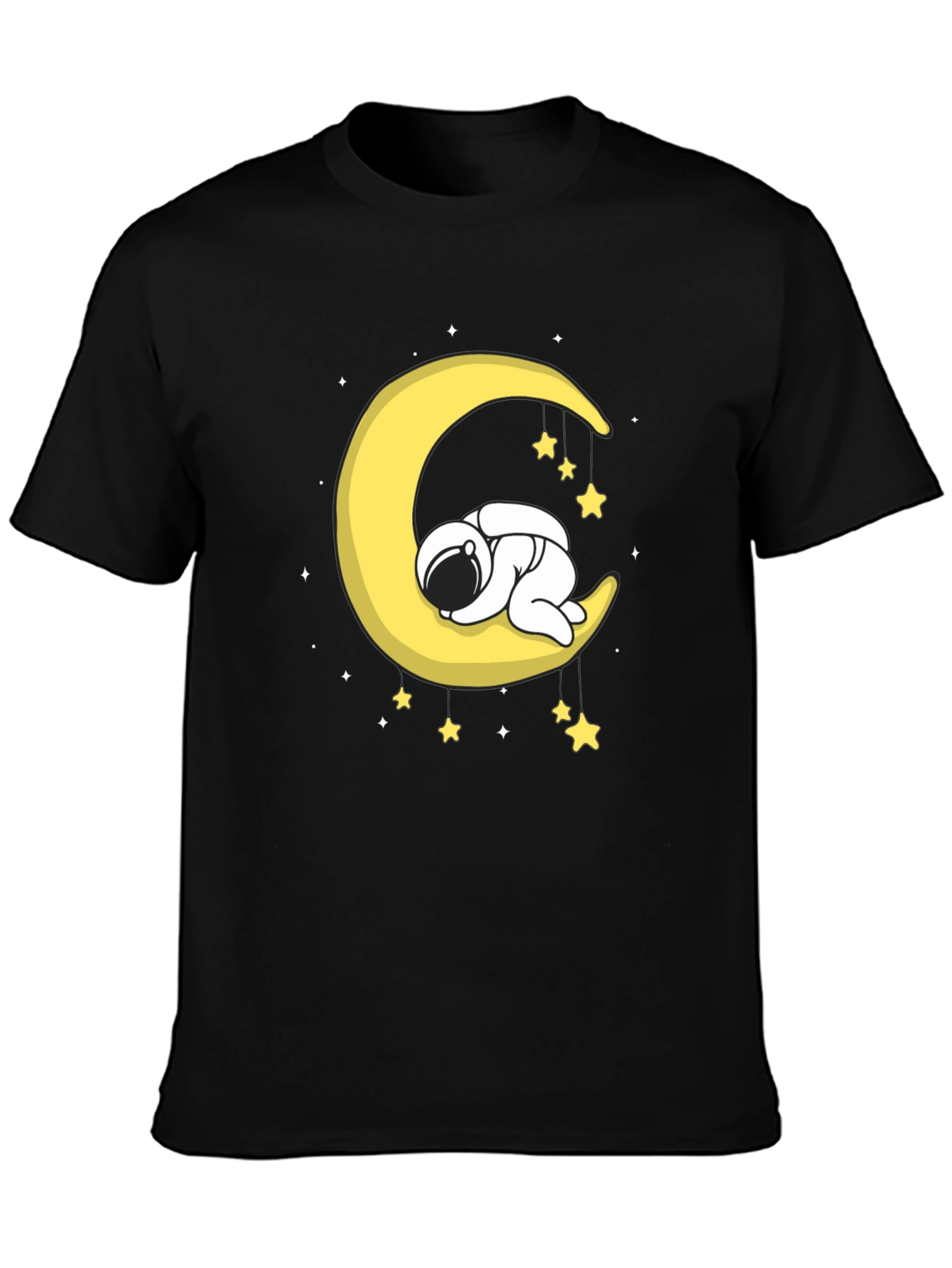 Astronaut Sleeping on Moon Graphic T-Shirt