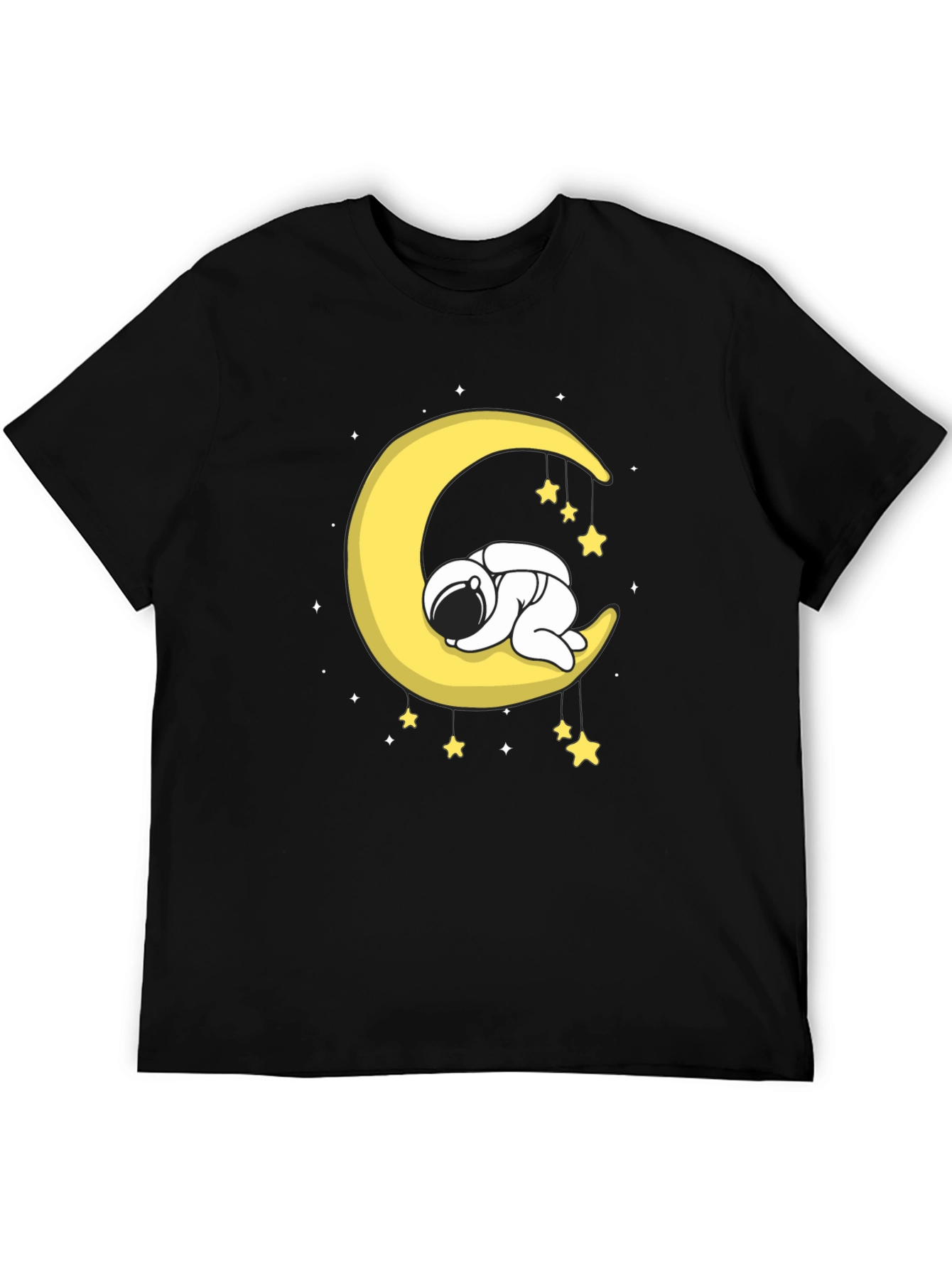 Astronaut Sleeping on Moon Graphic T-Shirt
