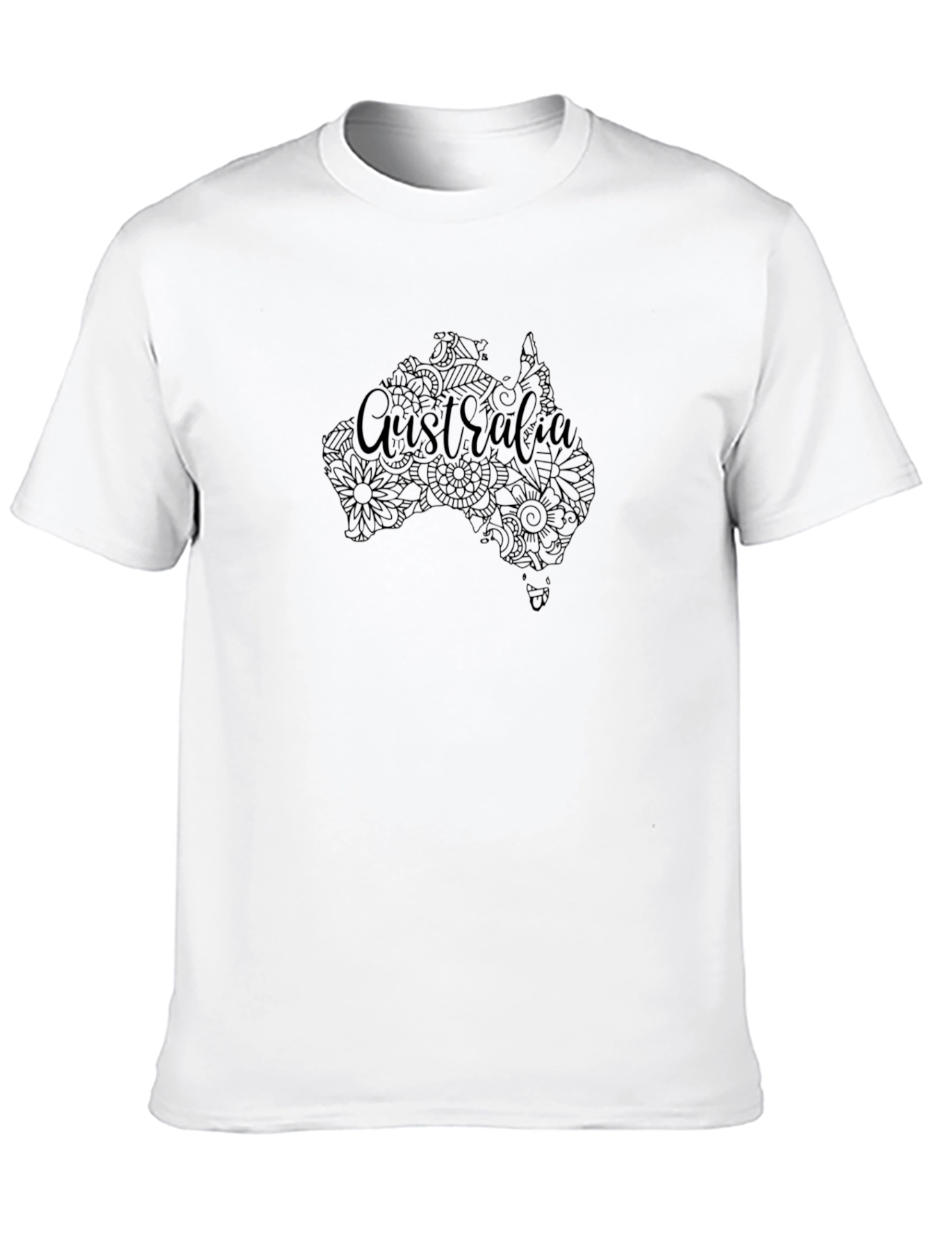 Australia Map Floral Design T-Shirt