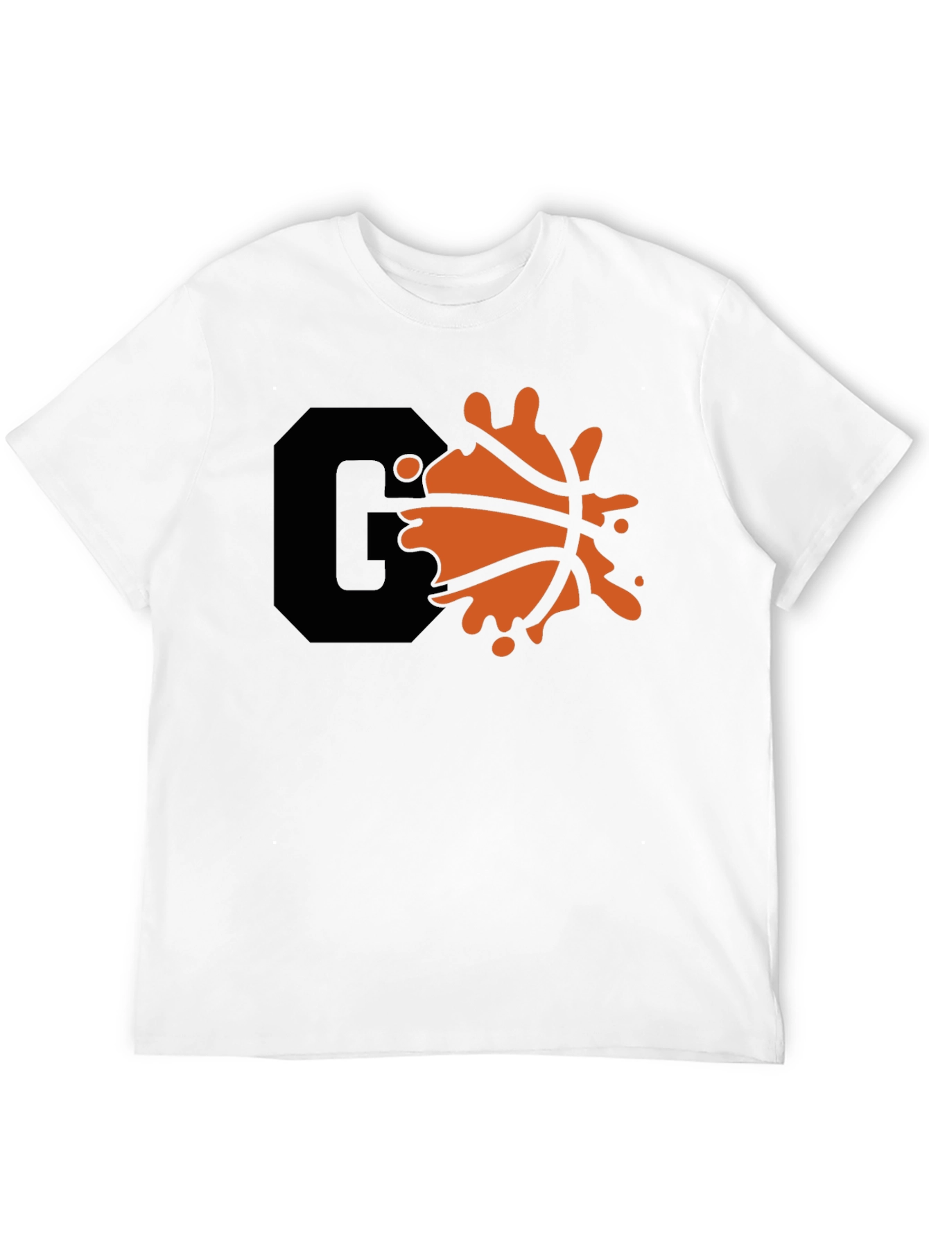 Cool Graphic Tee with Basketball Splash Design