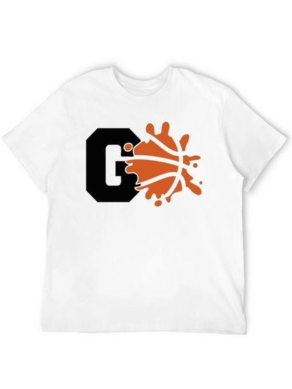 Cool Graphic Tee with Basketball Splash Design
